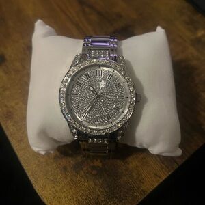 Silver Crystal Guess Watch